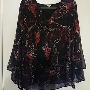 Reba blouse size large multicolor